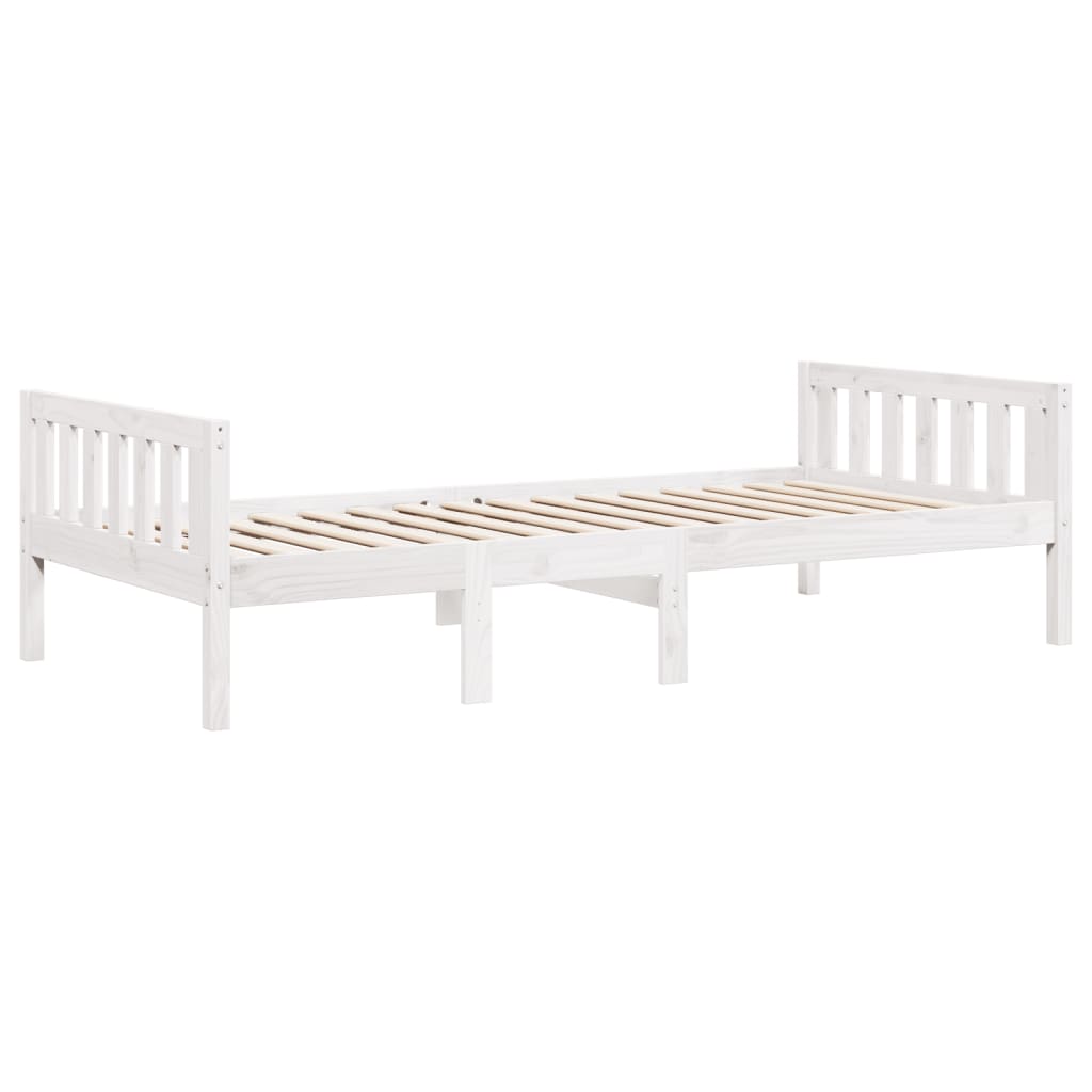 Letto per Bambini senza Materasso Bianco 75x190cm Massello Pino | homemem39