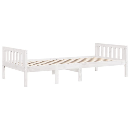 Letto per Bambini senza Materasso Bianco 75x190cm Massello Pino - homemem39