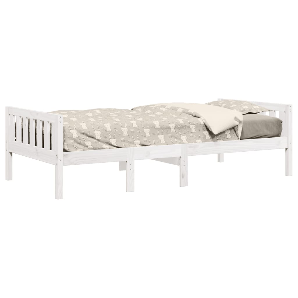 Letto per Bambini senza Materasso Bianco Massello Pino