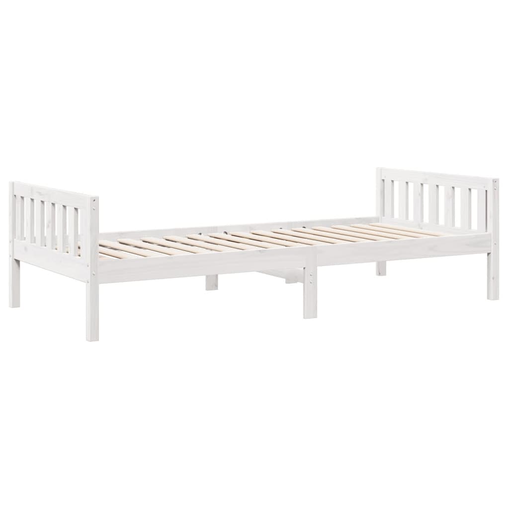 Letto per Bambini senza Materasso Bianco 75x190cm Massello Pino | homemem39