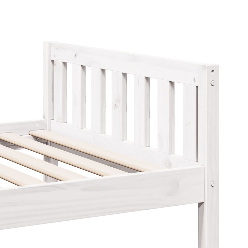 Letto per Bambini senza Materasso Bianco 75x190cm Massello Pino | homemem39
