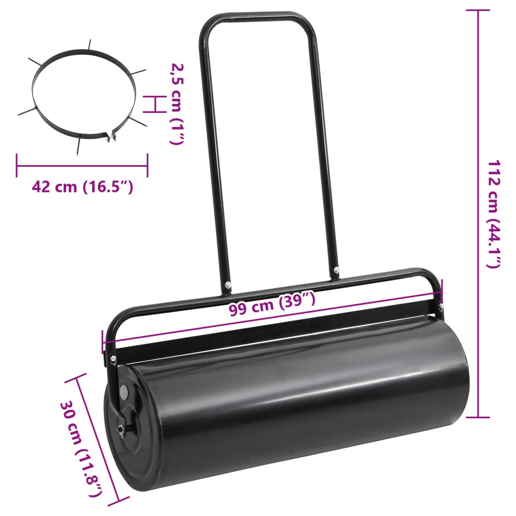 Rullo da Giardino con Aeratore a Morsetti 63 L Ferro e Acciaio - homemem39