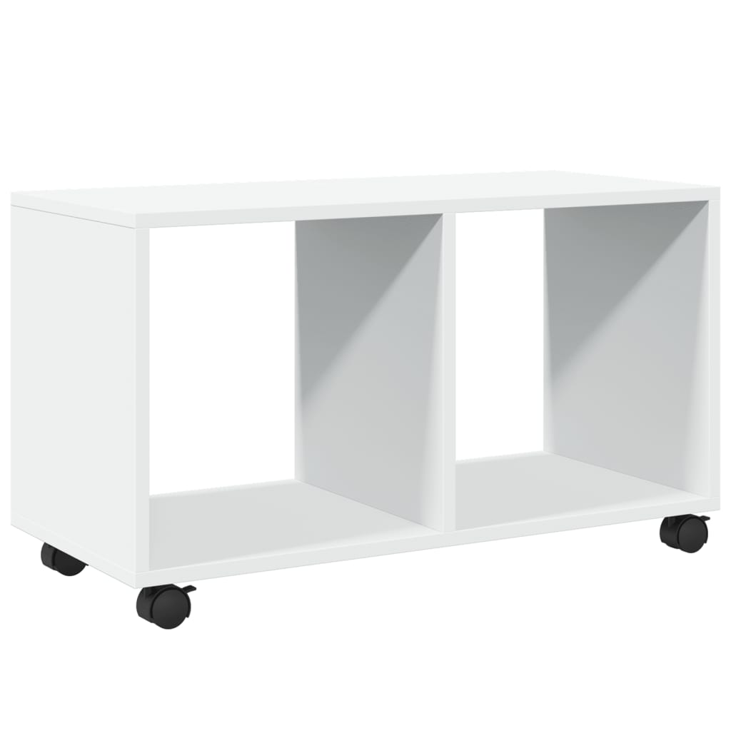 Mobiletto con Ruote Bianco 72x33x42,5 cm in Truciolato - homemem39