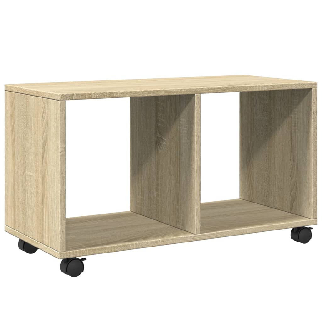 Mobiletto con Ruote Rovere Sonoma 72x33x42,5 cm in Truciolato