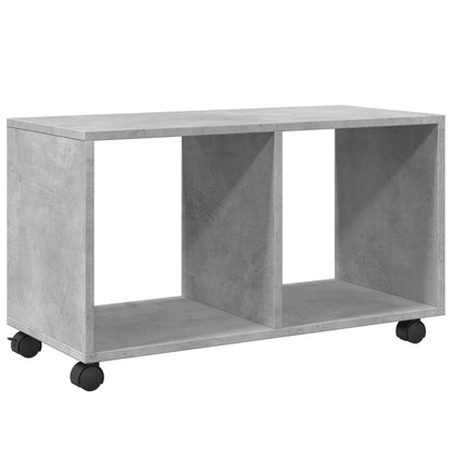 Mobiletto con Ruote Grigio Cemento 72x33x42,5 cm in Truciolato - homemem39