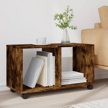 Mobiletto con Ruote Rovere Fumo 72x33x42,5 cm in Truciolato | homemem39