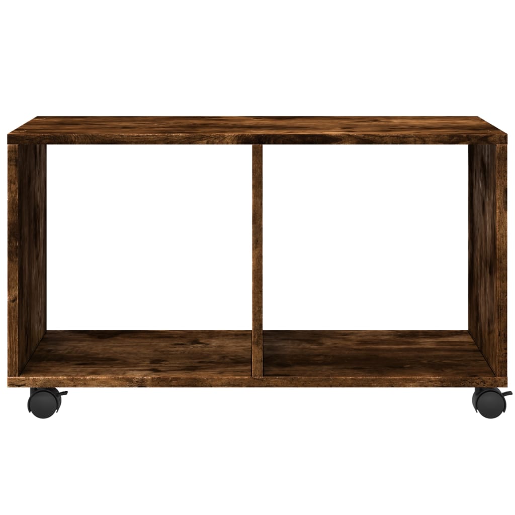 Mobiletto con Ruote Rovere Fumo 72x33x42,5 cm in Truciolato | homemem39