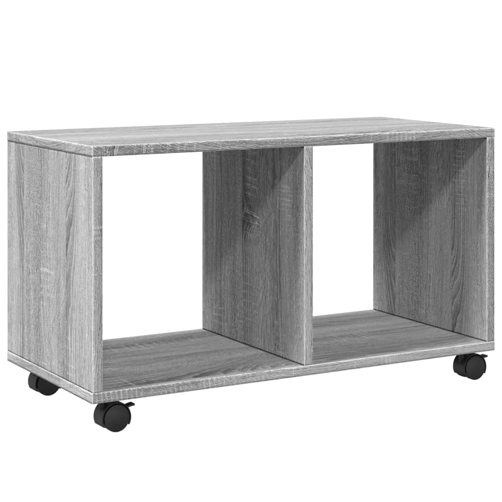 Mobiletto con Ruote Grigio Sonoma 72x33x42,5 cm in Truciolato