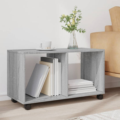 Mobiletto con Ruote Grigio Sonoma 72x33x42,5 cm in Truciolato