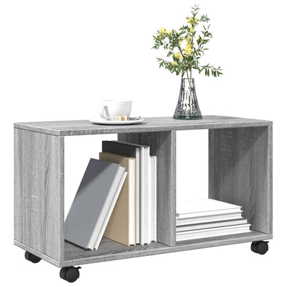 Mobiletto con Ruote Grigio Sonoma 72x33x42,5 cm in Truciolato