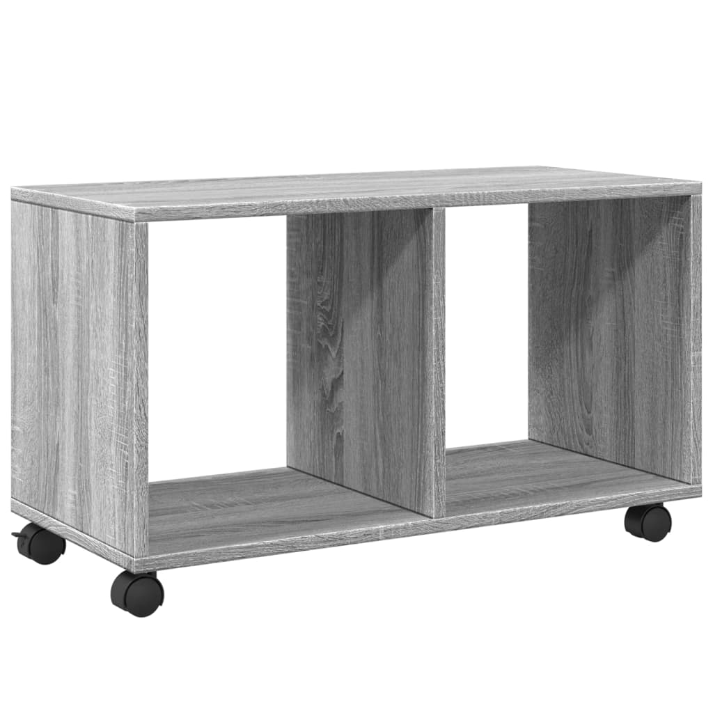 Mobiletto con Ruote Grigio Sonoma 72x33x42,5 cm in Truciolato
