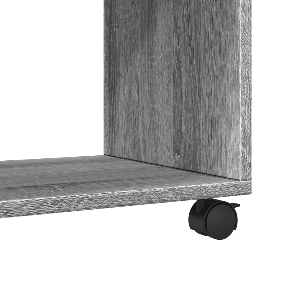 Mobiletto con Ruote Grigio Sonoma 72x33x42,5 cm in Truciolato