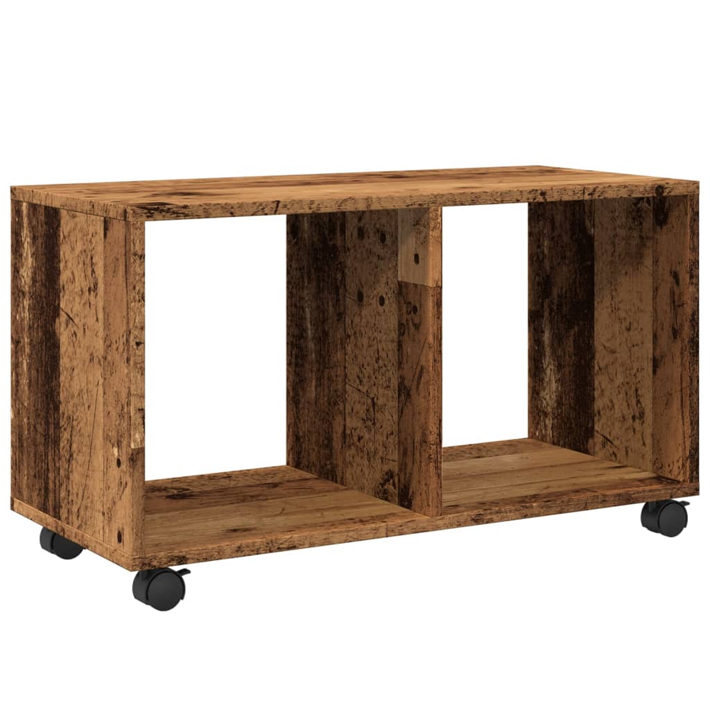 Mobiletto con Ruote Legno Antico 72x33x42,5 cm in Truciolato - homemem39
