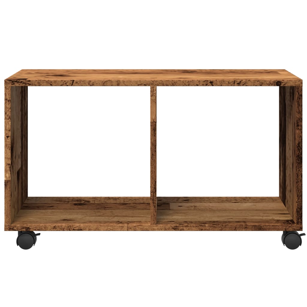 Mobiletto con Ruote Legno Antico 72x33x42,5 cm in Truciolato | homemem39