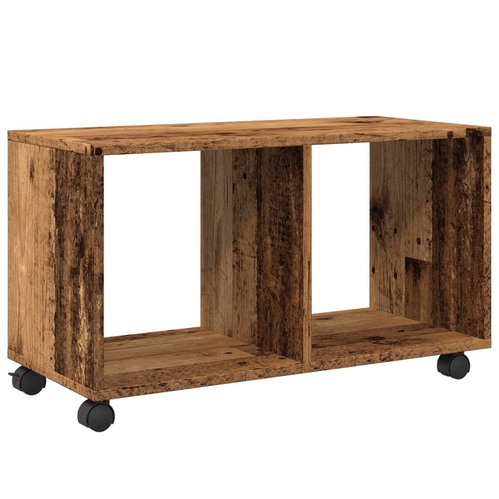 Mobiletto con Ruote Legno Antico 72x33x42,5 cm in Truciolato | homemem39