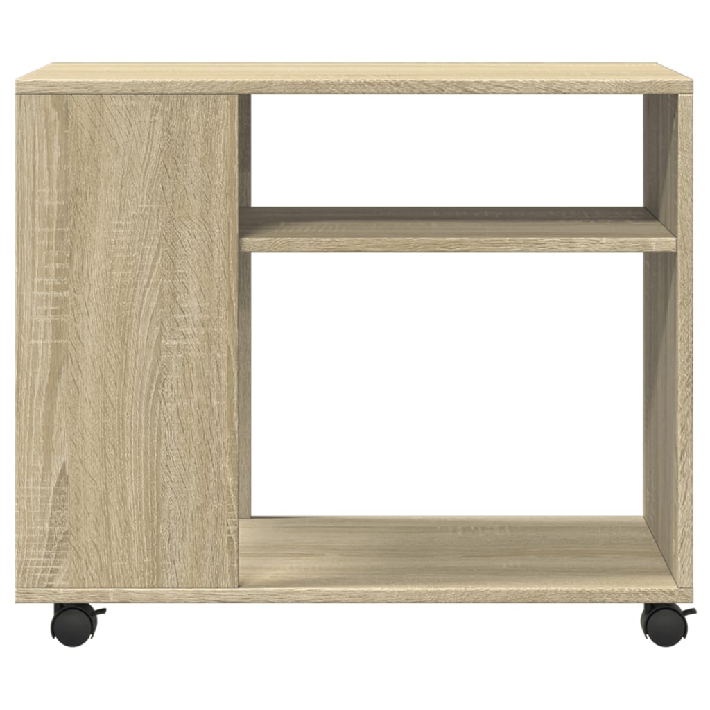 Tavolino con Ruote Rovere Sonoma 70x35x60 cm in Truciolato | homemem39