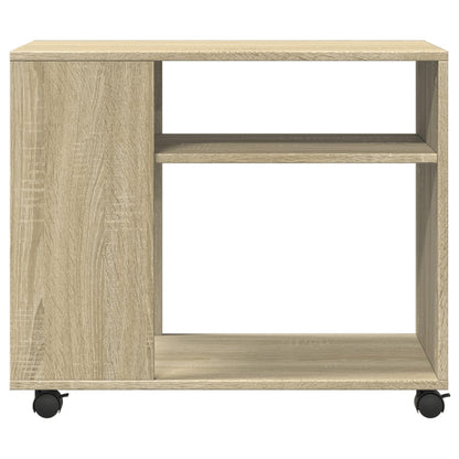 Tavolino con Ruote Rovere Sonoma 70x35x60 cm in Truciolato | homemem39