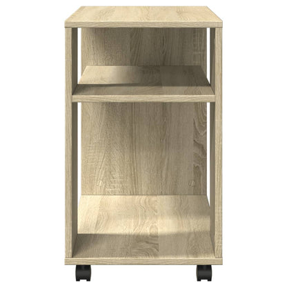 Tavolino con Ruote Rovere Sonoma 70x35x60 cm in Truciolato | homemem39