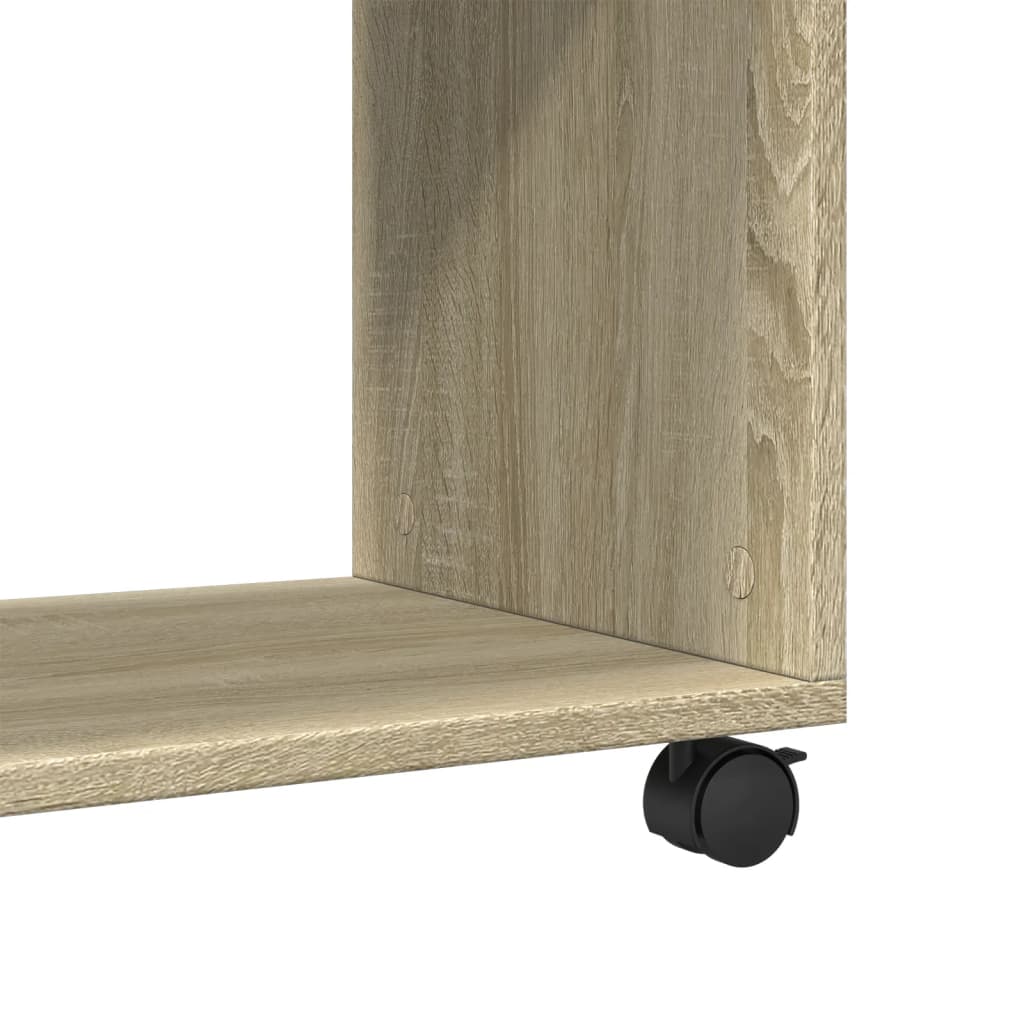 Tavolino con Ruote Rovere Sonoma 70x35x60 cm in Truciolato | homemem39