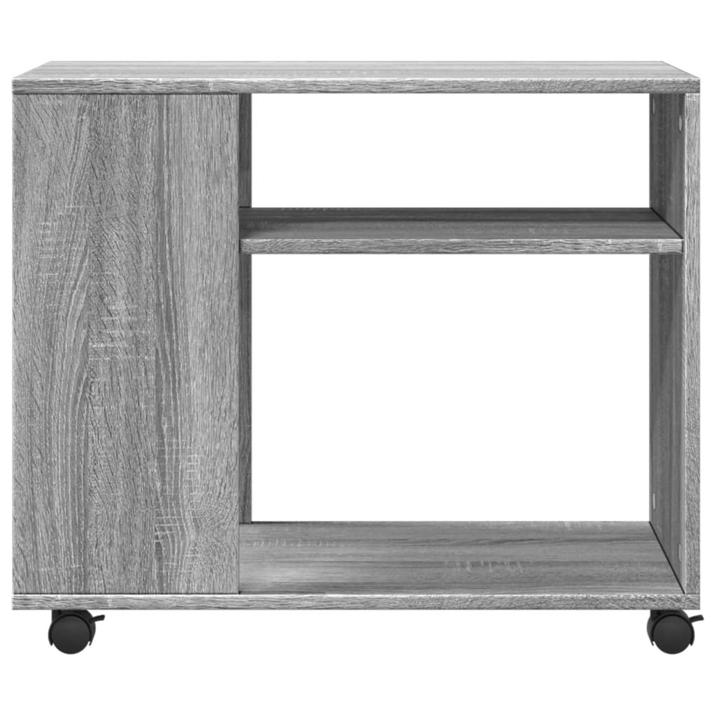 Tavolino con Ruote Grigio Sonoma 70x35x60 cm in Truciolato | homemem39
