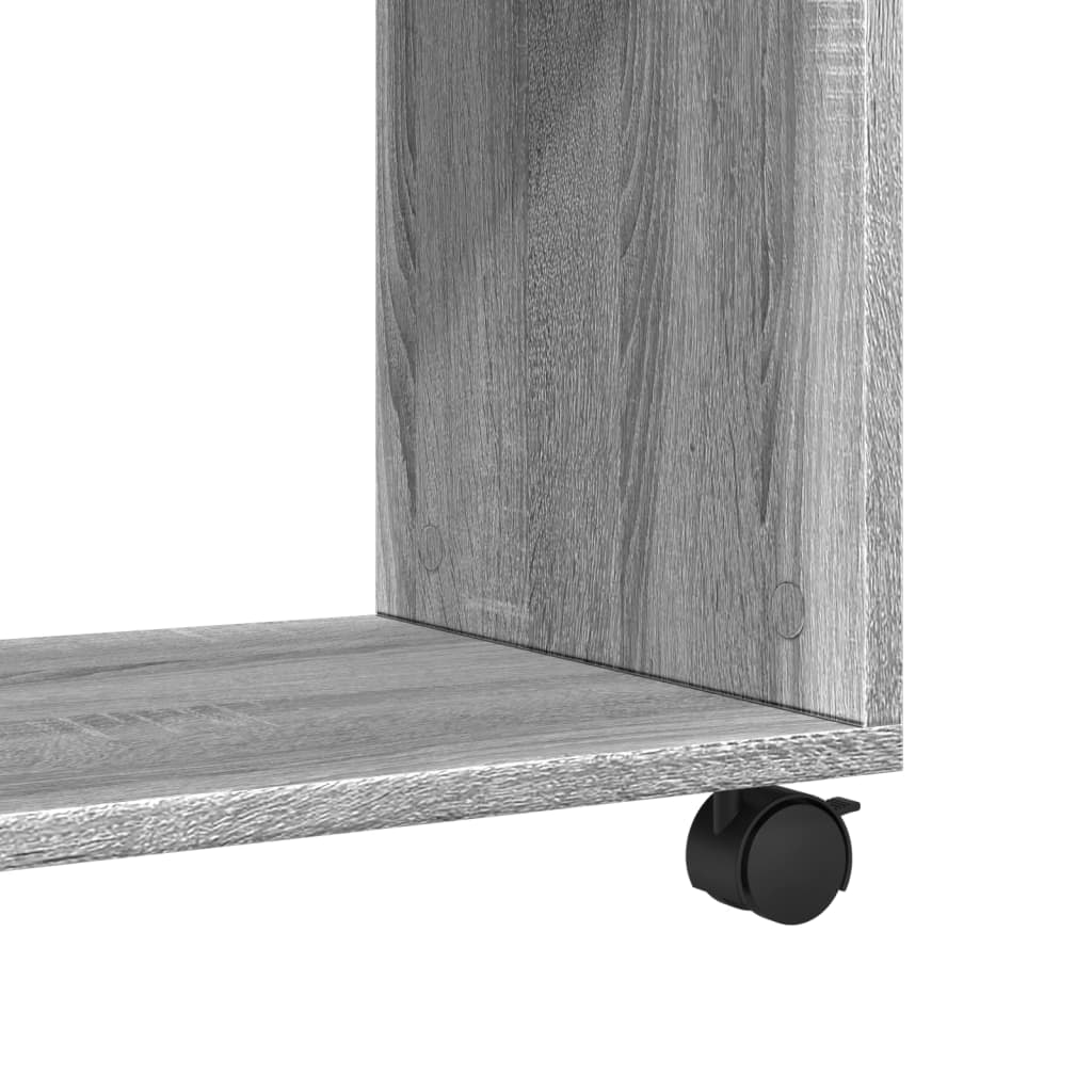 Tavolino con Ruote Grigio Sonoma 70x35x60 cm in Truciolato | homemem39