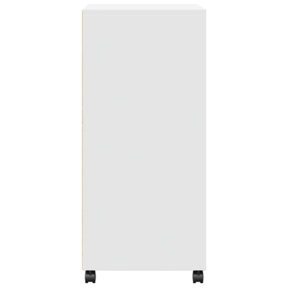 Mobile con Ruote Bianco 55x40x91 cm in Truciolato - homemem39