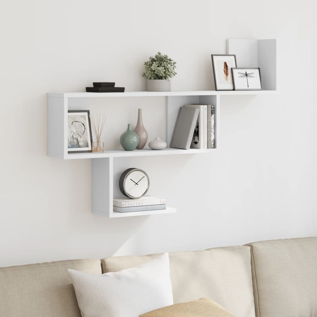 Scaffale a Parete Bianco 100x15x70 cm in Legno Multistrato | homemem39