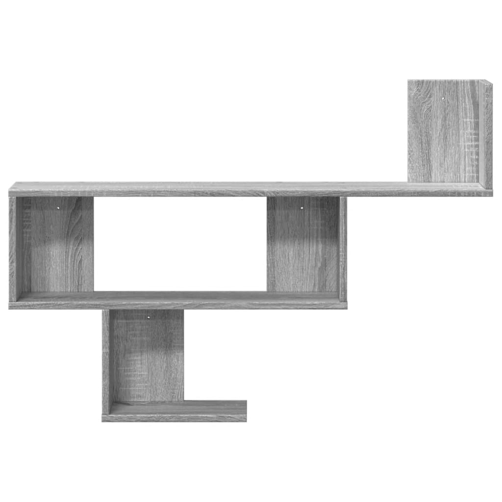 Scaffale a Muro Grigio Sonoma 100x15x70 cm in Truciolato