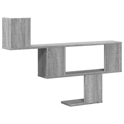 Scaffale a Muro Grigio Sonoma 100x15x70 cm in Truciolato