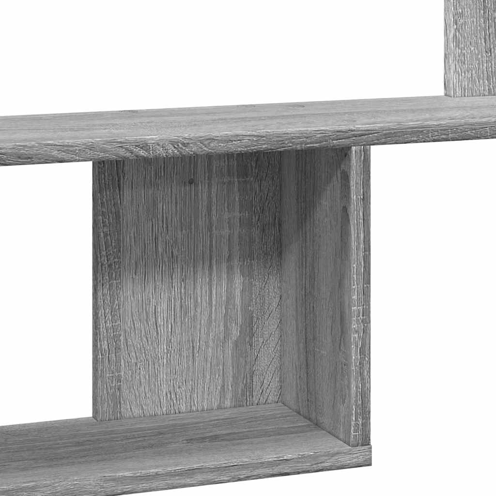 Scaffale a Muro Grigio Sonoma 100x15x70 cm in Truciolato