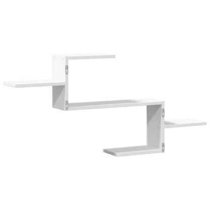 Scaffale a Parete Bianco 104x15x49 cm in Legno Multistrato | homemem39