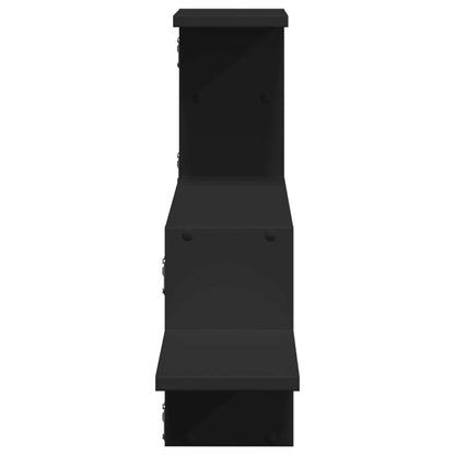 Scaffale a Parete Nero 104x15x49 cm in Truciolato