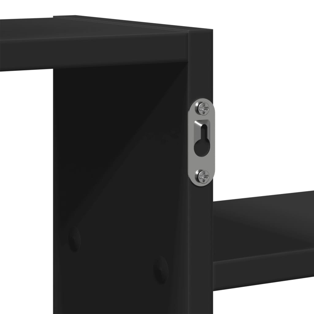 Scaffale a Parete Nero 104x15x49 cm in Truciolato