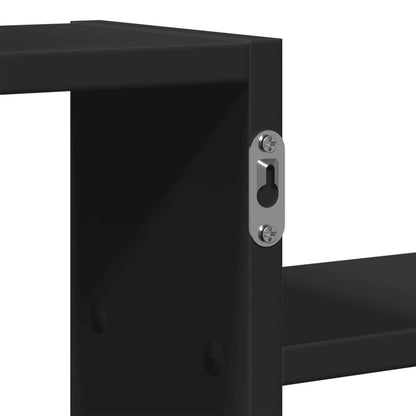 Scaffale a Parete Nero 104x15x49 cm in Truciolato