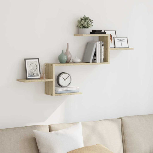 Scaffale a Parete Rovere Sonoma 104x15x49 cm in Truciolato | homemem39