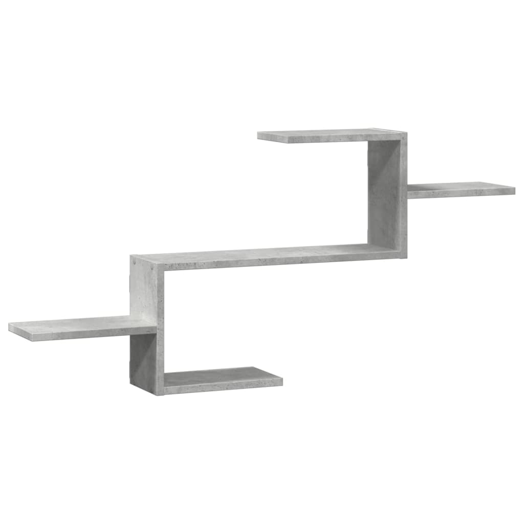 Scaffale a Muro Grigio Cemento 104x15x49 cm in Truciolato | homemem39