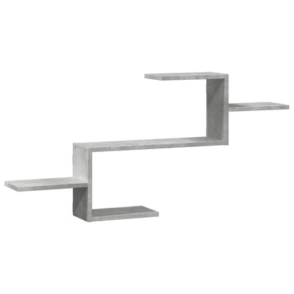 Scaffale a Muro Grigio Cemento 104x15x49 cm in Truciolato | homemem39
