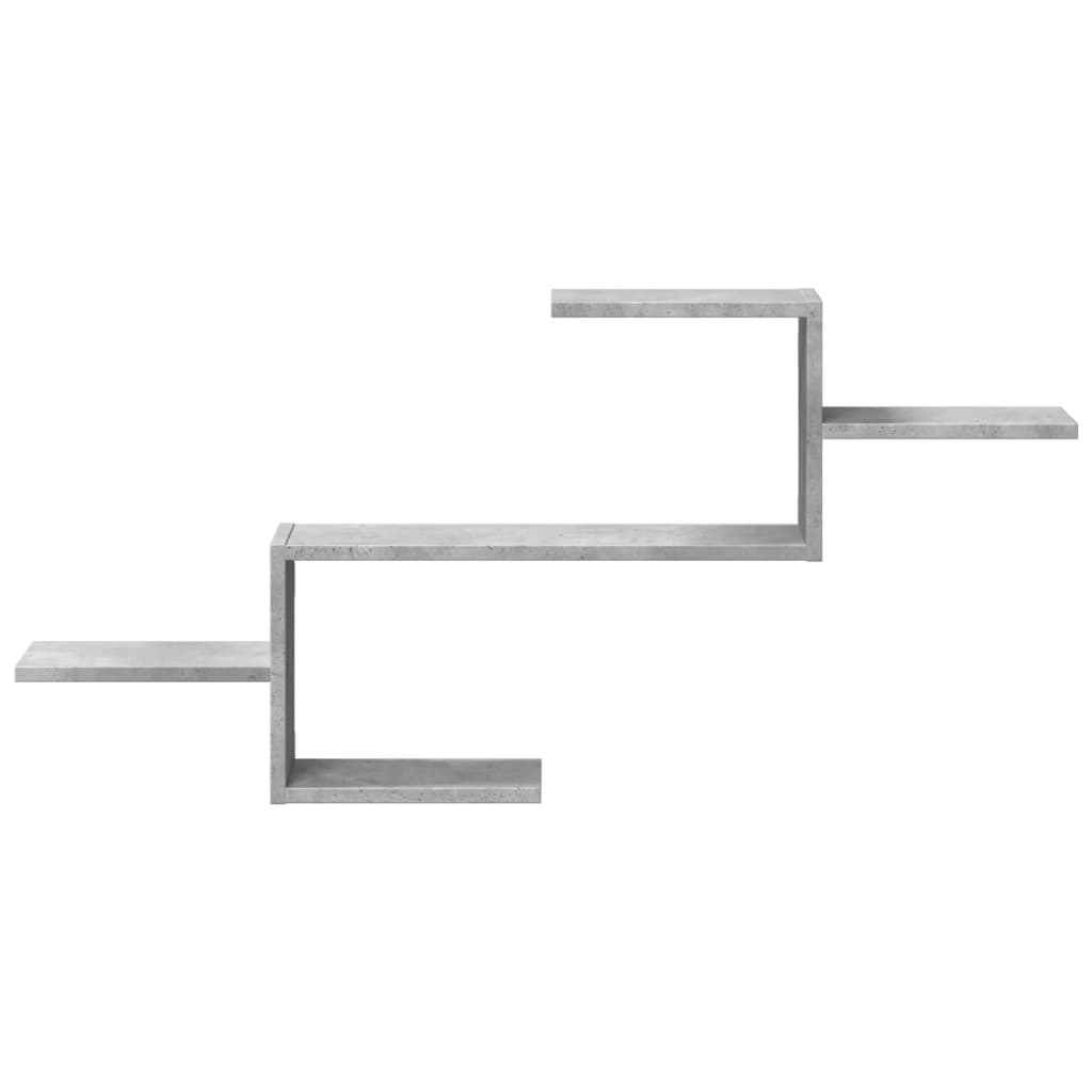 Scaffale a Muro Grigio Cemento 104x15x49 cm in Truciolato
