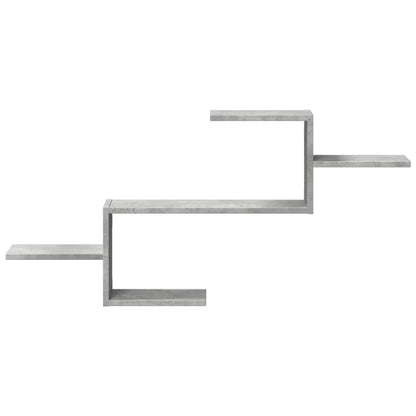Scaffale a Muro Grigio Cemento 104x15x49 cm in Truciolato