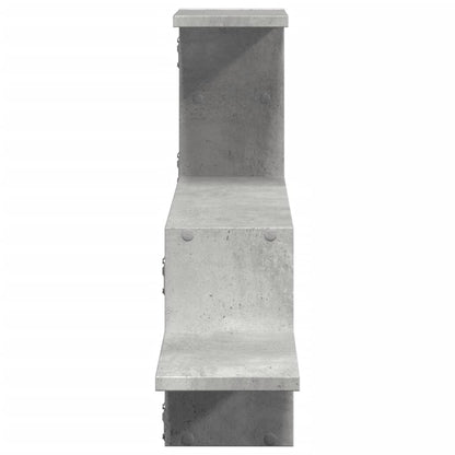 Scaffale a Muro Grigio Cemento 104x15x49 cm in Truciolato