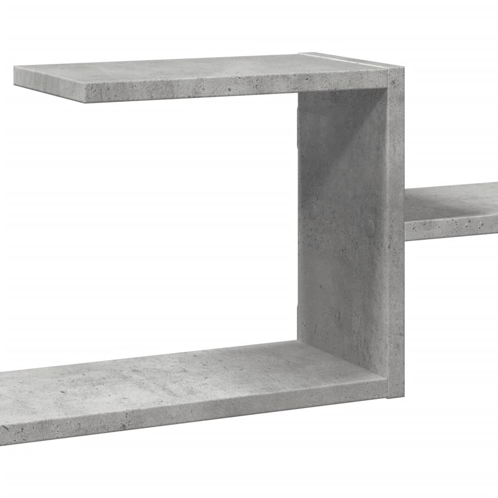 Scaffale a Muro Grigio Cemento 104x15x49 cm in Truciolato