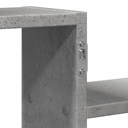 Scaffale a Muro Grigio Cemento 104x15x49 cm in Truciolato