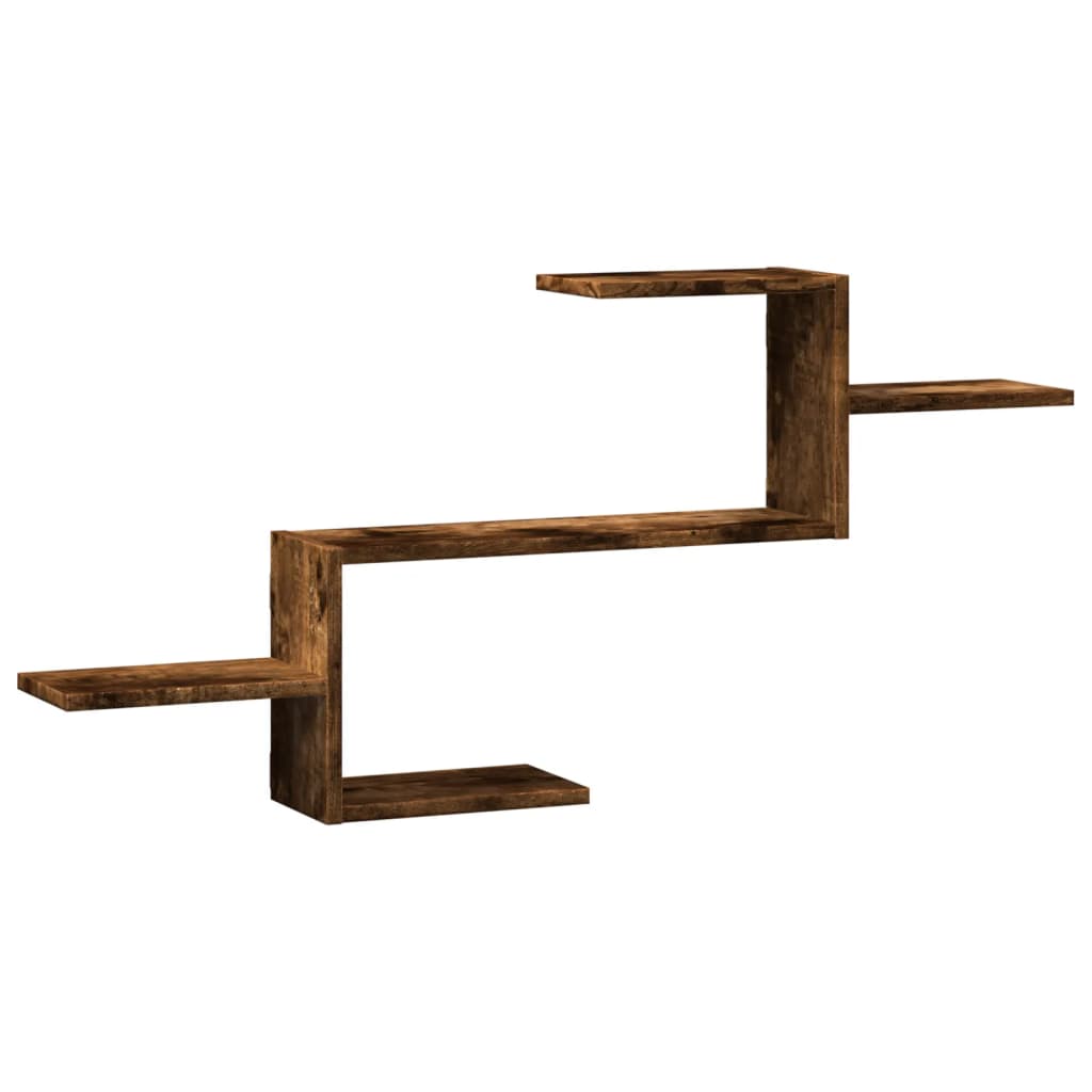 Scaffale a Muro Rovere Fumo 104x15x49 cm in Truciolato | homemem39