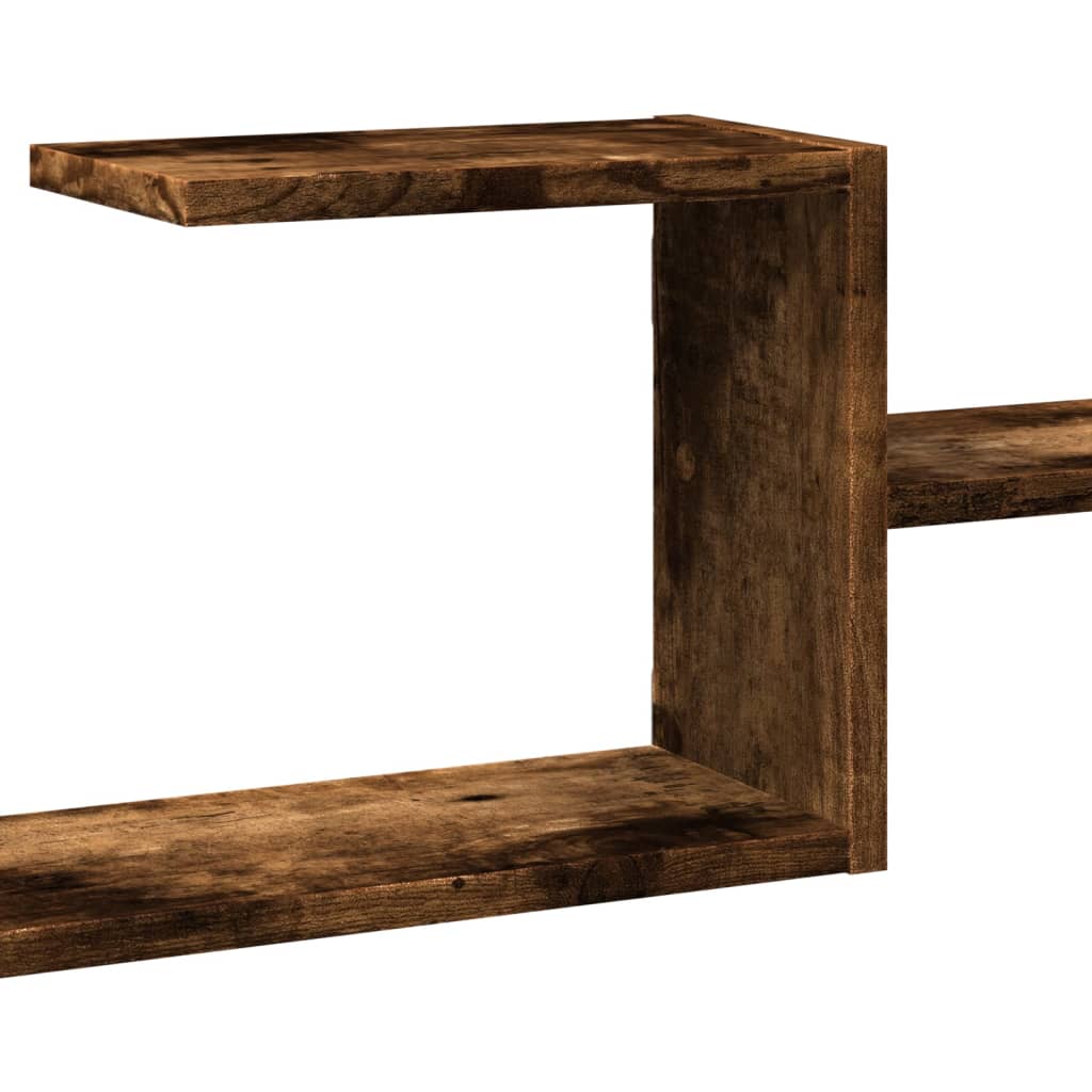 Scaffale a Muro Rovere Fumo 104x15x49 cm in Truciolato | homemem39