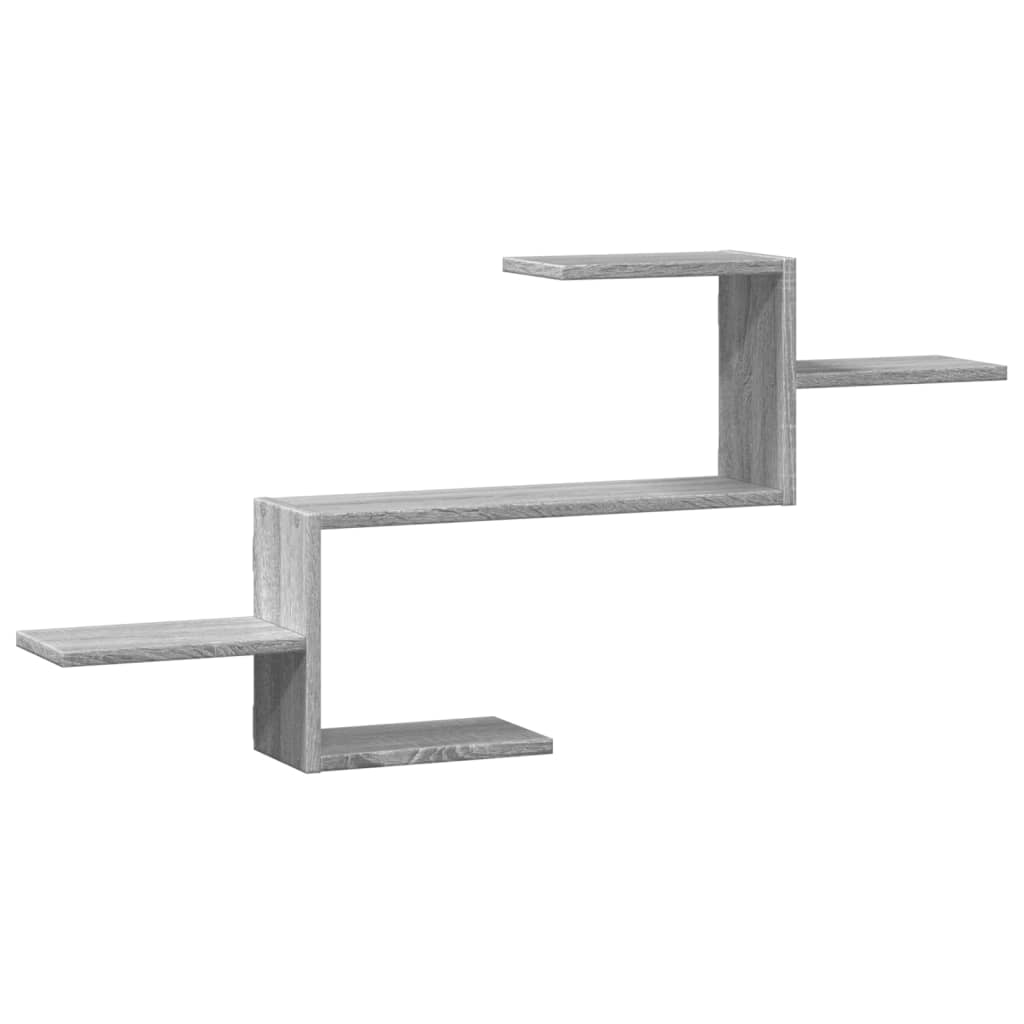 Mensola a Muro Grigio Sonoma 104x15x49 cm Legno Multistrato