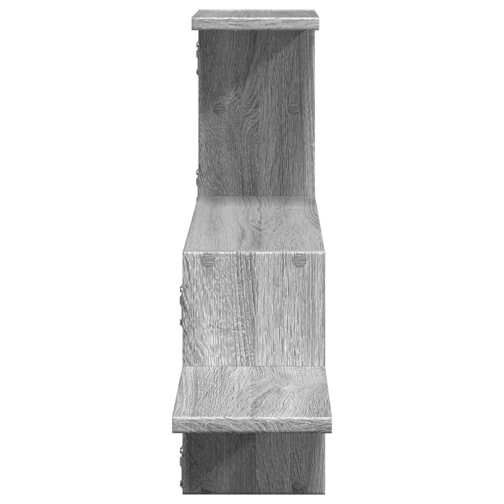Mensola a Muro Grigio Sonoma 104x15x49 cm Legno Multistrato