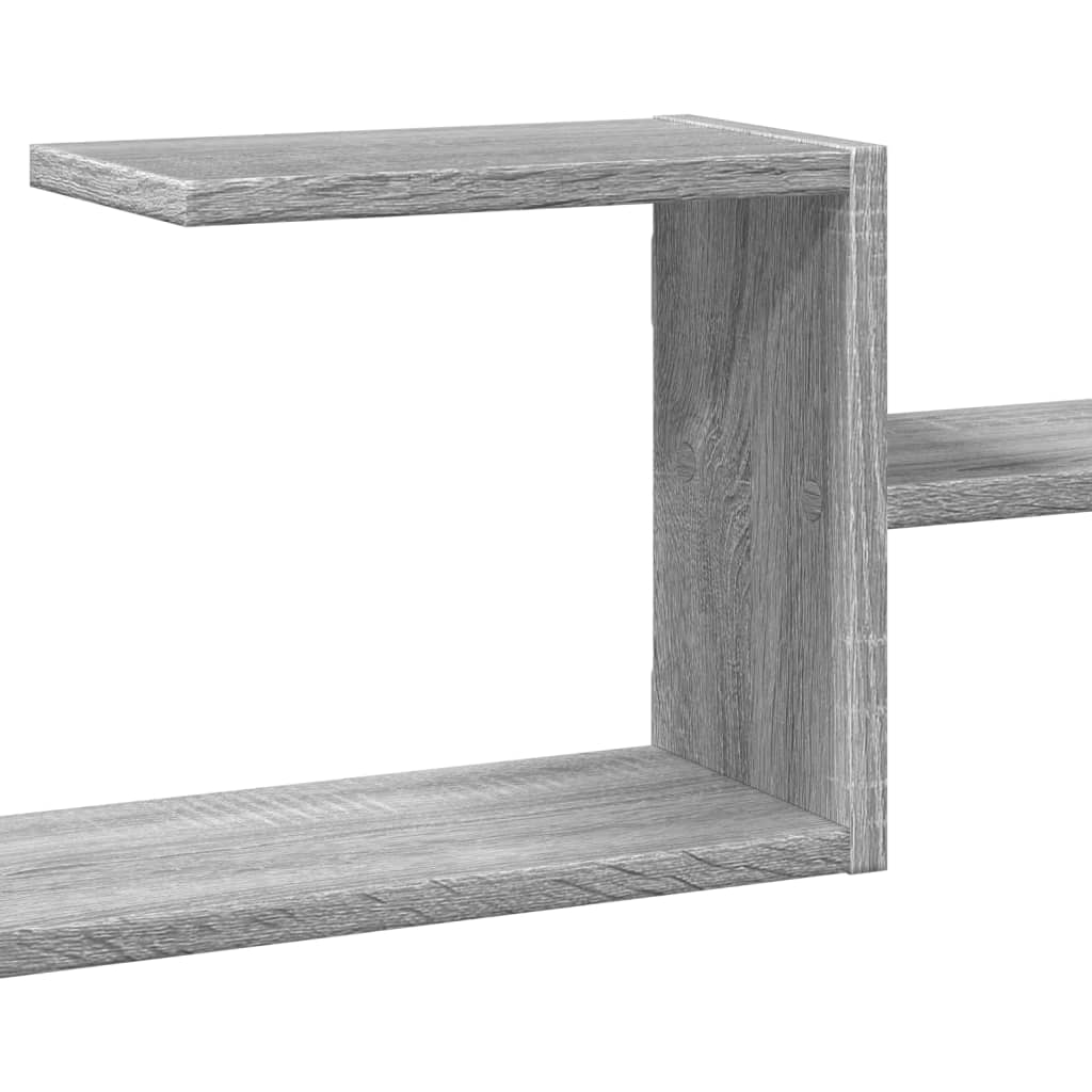 Mensola a Muro Grigio Sonoma 104x15x49 cm Legno Multistrato