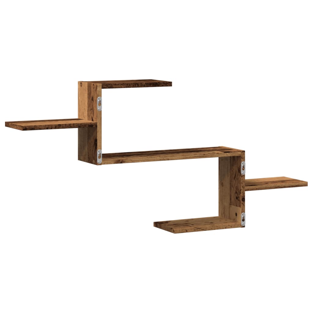 Scaffale a Parete Legno Vecchio 104x15x49 cm in Truciolato | homemem39