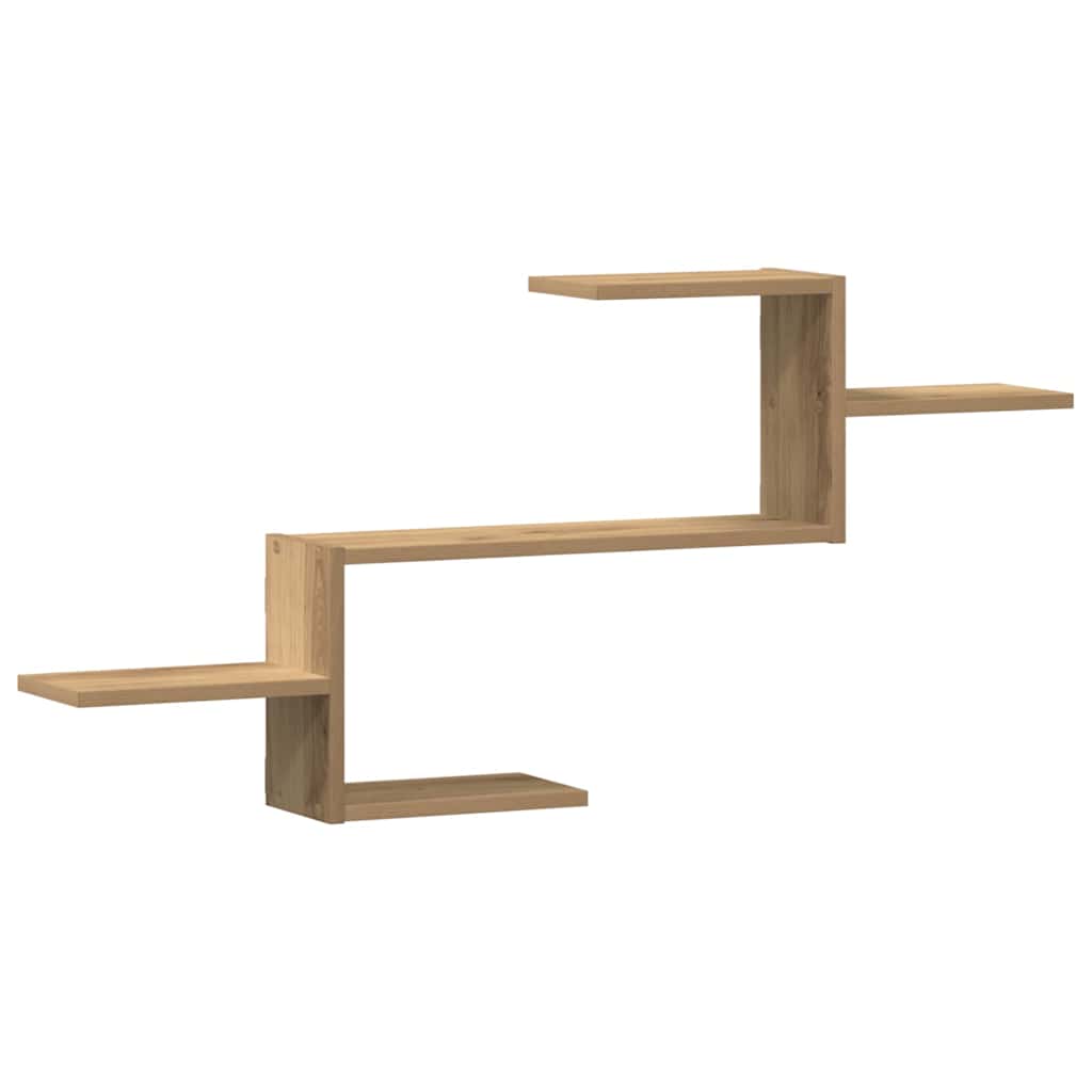 Scaffale a Parete Rovere Artigianale 104x15x49 cm in Truciolato | homemem39