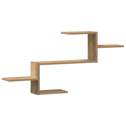 Scaffale a Parete Rovere Artigianale 104x15x49 cm in Truciolato | homemem39